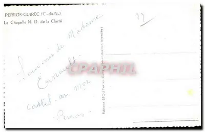 Perros-Guirec (C.-du-N.) — A Capela N.D. da Clarté — Edições STOLL Perros — Verso