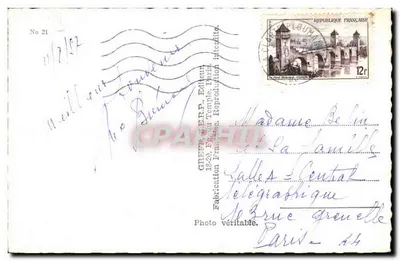 Côte de Granit Rose — Perro-Guirec, Tréga/Tel, Trébeurden, Ploumanach — Wydawca GREFR.ER.P. Paryż — Rewers
