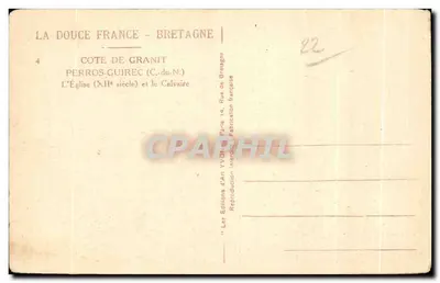 Kerk van Perros-Guirec — 12e eeuw — Edities d'Arte Yvon, Parijs — Achterkant