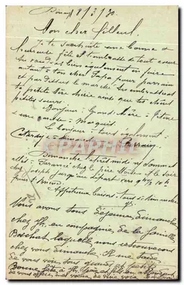 Stara pocztówka Dinan — Statua Jehana de Beaumanoir, kapitana Trzydziestu — Rewers