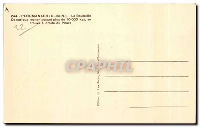A Garrafa — Ploumanach (C.-du-N.) — Edição do Tea Room, Ploumanach — Verso