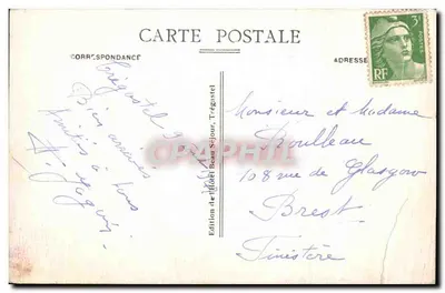 Castillo de Costaères en Perros-Guirec — editor A. B. — n° 201 — Reverso
