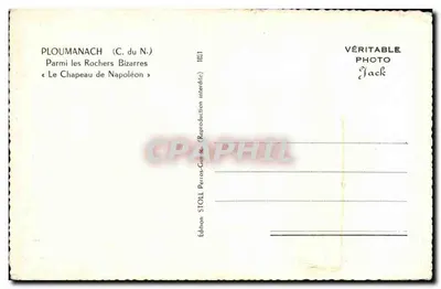 PLOUMANACH (C. du N.) — Wśród Skał Bizarzych — « Kapelusz Napoleona » — Wydawnictwo STOLL Perros-Guirec — Rewers