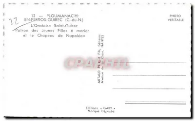 P loumanac'h-en-Perros-Guirec — Het Oratorium van Sint Guirec en het Hoedje van Napoleón — Uitgave Gaby — Achterkant