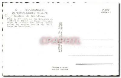 Oratorium van Sint-Guirec — PLOUMANAC'H-EN-PERROS-GUIREC (C.-du-N.) — Uitgever Gaby — Achterkant