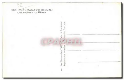 Skaliste wzniesienia Fary — Ploumanac'h (C.-du-N.) — Wydawnictwo Sztuki 'YVON' n°293 — Rewers