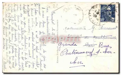 Ploumanach (C du N.) — Gouffre du Diable między dwoma skałami o wysokości 25 m — Wydawnictwo T. Ikonn, nr 237 — Rewers