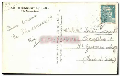 Baia Świętej Anny — Ploumanac'h (Côtes-d'Armor) — Wydawnictwo Sztuki YVCN — Rewers
