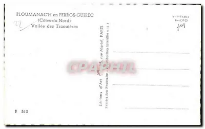 Ploumanac'h en Perros-Guirec — Valle de los Traouïéros — Ediciones de Arte, París — Reverso