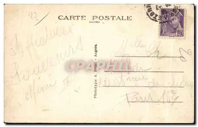 Perros Guirec-Ploumanach (C.-du.N.) — Het Gépe — De regio Ploumanach presenteert een uiterst pittoresch aspect met zijn vreemde rotsen met echt vreemde vormen — Fototype A. Bruel - Angers — Achterkant
