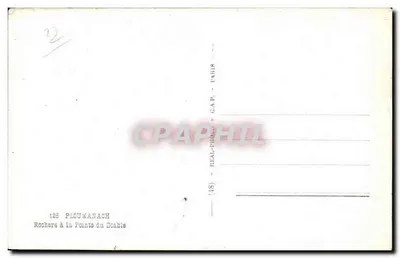 Skaliste wybrzeże na Punkcie Diabła — Ploumanach — C.A.P. — nr 128 — Rewers