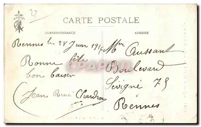 Falaise w Ploumanac'h (C.-du-N.) — Widok falisy — wydawca nieodczytalny — Rewers