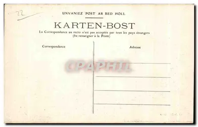 Rochos de Ploumanac'h — O « Cèpe » — Editor Lespindasse, n° 492 — Verso