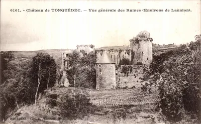 Castelo de Tonquédec — Visão geral das Ruínas (Arredores de Lannion) — Coll. E. Hamonne, N° 6161