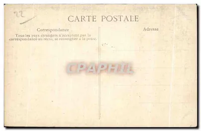 Bilhete postal antigo Saint Cast Chegada à praia dos Calots — Verso
