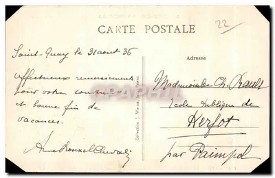 Saint-Quay-Portrieux — La grande Piscine et la Plage du Chatelet — A.W. 9166 — Reverso