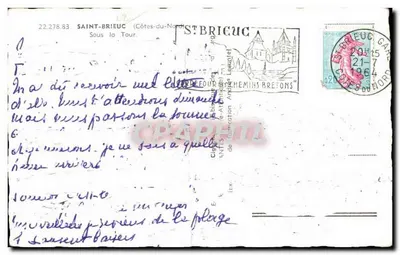 Praia de Saint-Brieuc — vista da torre — editor Cigales & Artisans Bretons — Verso