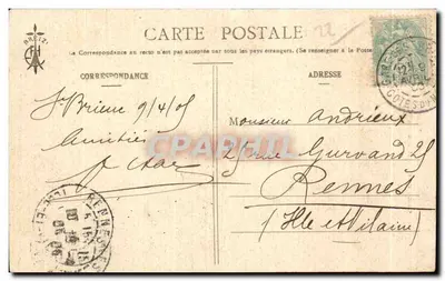 Tour de Cesson, blisko St-Briec — Zamek Bretanii — Collection E. Hamonic, n°1108 — Rewers
