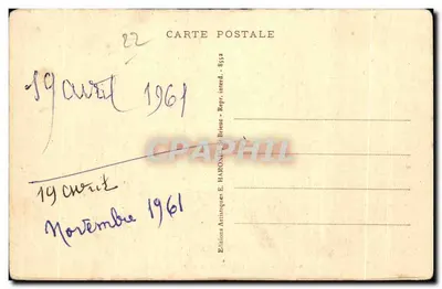 Saint-Brieuc — Catedral e Prefeitura — Edições E. Hamon — Verso