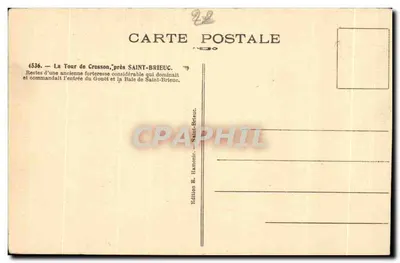 The Cresson Tower — near SAINT-BRIEUC — Edition E. Hanonic — Back