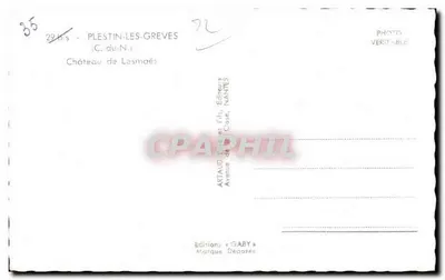 Castelo de Lesmoës — PLESTIN-LES-GREVES (C.-du-N.) — Edições Gaby, Nantes — Verso