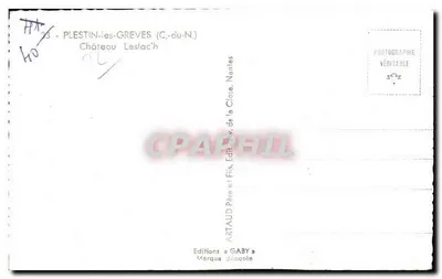 Castelo de Pleslin-les-Greves — vista geral — Éditions Gaby, Nantes — Verso