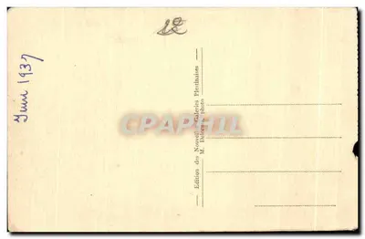 Bilhete postal antigo Plestin Les Greves L Igreja — Verso