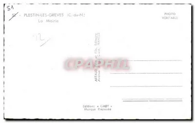 Plestin-les-Grèves — A Prefeitura — Edições Gaby — Verso