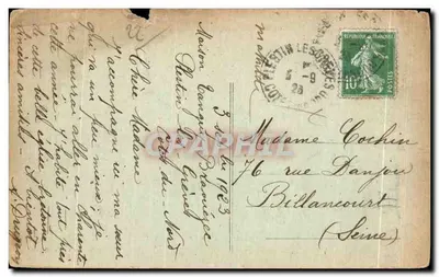 Plestin-les-Grèves (Côtes-du-Nord) — Facha da Igreja (século XVI) — M. De'orme Villedaule, fot. — Verso