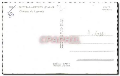 Castelo de Lesmaës — PLESTIN-les-GREVES (C.-du-N.) — Éditions Gaby — Verso