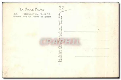 Tregastel — Gigantyczny blok granitu — La Douce France, nr 276 — Rewers
