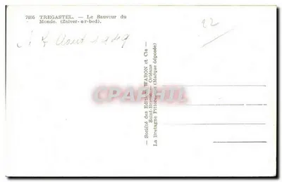 Tregastel — O Salvador do Mundo (Zalver-ar-bed) — Société des Éditions Waron — Verso