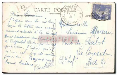 Trégastel (C.-du-N.) — Le Dé et les Sept Îles du Bois — A. B. — Verso