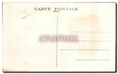 Le Dé, rochedo monumental dominando a praia — Trégastel, Trégastel C-du-N.J. — Edição do Hotel Beau-Séjour — Verso