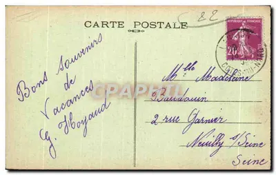 TREGASTEL - Le Dé — Bloco de granito equilibrado — E. N. L. B. S. T. n°3003 — Verso
