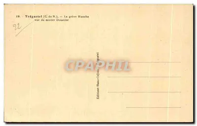 Trégastel (Kraj Północny) — Brzeg Biały widok z ścieżki Dousnier — Supra — Rewers