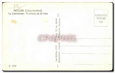 Tréguier (Côtes-du-Nord) — Katedra - Grobowiec św. Yves — Wydawnictwo Sztuki, Paryż — Rewers