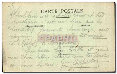 VITRÉ (I.-et-V.) — Zamek przy świetle księżyca — Façada południowo-zachodnia — Rewers