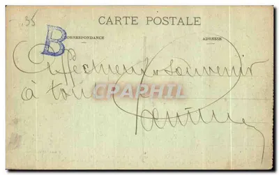 VITRE (Ille-et-Vilaine) — Ogród Botaniczny — Statua Pani de Sévigné — Rewers