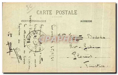 Carnac — Portal Kościoła — Kolekcja II. Laurent, Port Louis, nr 1018 — Rewers