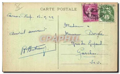 Carnac — Portal da Igreja — Editor Laurent, n° 1018 — Verso