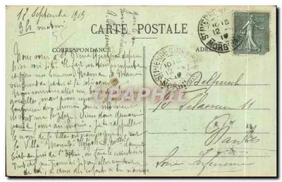 Carnac - Portal Kościoła — Zbiór H. Laurent, Port-Louis, nr 1018 — Rewers