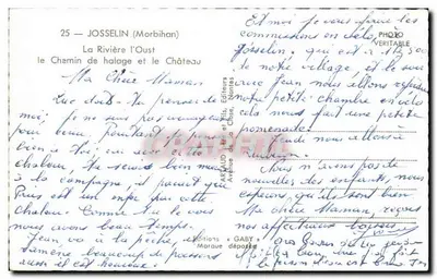 Josselin (Morbihan) — Rzeka L'Oust i Zamek — Gaby — Rewers