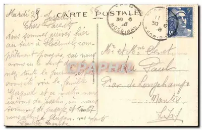 Zamek Josselin w świetle księżyca — Stara pocztówka nr 2369 — wydawca nie widoczny — Rewers