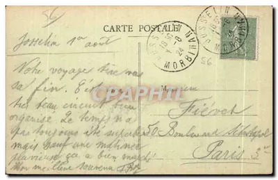 Josselin - De oevers van de Oust en het Kasteel — Laurent-Nel, Rennes, n°4576 — Achterkant