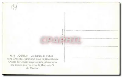 Josselin — Os bordos do rio Oust e o Castelo — editor Loïc — Verso