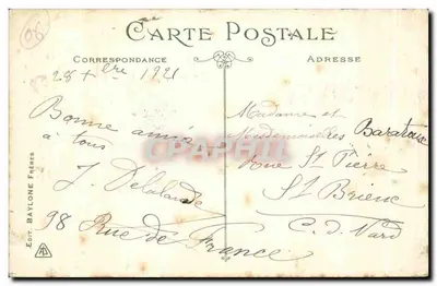 NICE - Pałac na Jeziorku i Promenada Anglijska — Wyd. Baylone Frères n°217 — Rewers