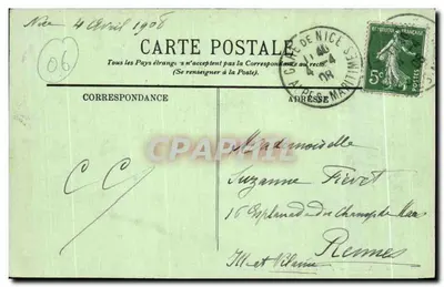 Nice — Fontanna Miłosników — LL, nr 1141 — Rewers