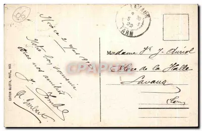 NICE - Widok zrobiony między kwiatami — Wydawnictwo Giletta, Nice, nr 142 — Rewers