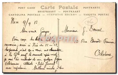 Nice. Wejście do portu i Wzgórze Boron — ND Fot. nr 147 — Rewers